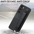 For Samsung Galaxy S23+ 5G Retro Wristband Holder Leather Back Phone Case(Black)