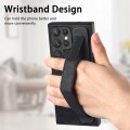 For Samsung Galaxy S23 Ultra 5G Retro Wristband Holder Leather Back Phone Case(Black)