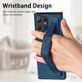 For Samsung Galaxy S24 Ultra 5G Retro Wristband Holder Leather Back Phone Case(Blue)