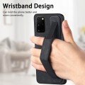 For Samsung Galaxy S20+ Retro Wristband Holder Leather Back Phone Case(Black)