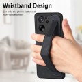 For Xiaomi 13T / 13T Pro Retro Wristband Holder Leather Back Phone Case(Black)