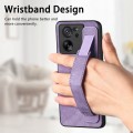 For Xiaomi 13T / 13T Pro Retro Wristband Holder Leather Back Phone Case(Purple)