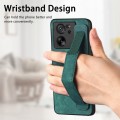 For Xiaomi 13T / 13T Pro Retro Wristband Holder Leather Back Phone Case(Green)