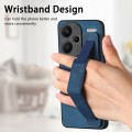 For Xiaomi Redmi Note 13 Pro+ Retro Wristband Holder Leather Back Phone Case(Blue)