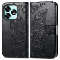 For UMIDIGI A13 Pro 5G Butterfly Love Flower Embossed Leather Phone Case(Black)