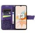 For UMIDIGI G3 / G3 Plus / G3 Max Butterfly Love Flower Embossed Leather Phone Case(Purple)