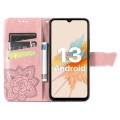 For UMIDIGI G5 / G5A Butterfly Love Flower Embossed Leather Phone Case(Rose Gold)