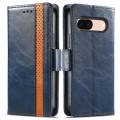 For Google Pixel 5 CaseNeo Splicing Dual Magnetic Buckle Leather Phone Case(Blue)