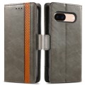 For Google Pixel 6a CaseNeo Splicing Dual Magnetic Buckle Leather Phone Case(Gray)