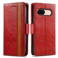 For Google Pixel 6a CaseNeo Splicing Dual Magnetic Buckle Leather Phone Case(Red)