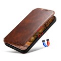 For iPhone 15 Plus Suteni J05 Leather Magnetic Magsafe Phone Case(Khaki)