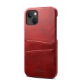 For iPhone 15 Plus Suteni Calf Texture Back Cover Phone Case with Card Slots(Red)