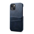 For iPhone 15 Plus Suteni Calf Texture Back Cover Phone Case with Card Slots(Blue)