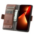 For Tecno Pova 4 Pro CaseNeo Splicing Dual Magnetic Buckle Leather Phone Case(Brown)