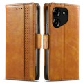 For Tecno Pova 4 Pro CaseNeo Splicing Dual Magnetic Buckle Leather Phone Case(Khaki)