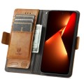 For Tecno Pova 5 Pro CaseNeo Splicing Dual Magnetic Buckle Leather Phone Case(Khaki)