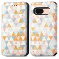 For Google Pixel 8a CaseNeo Colorful Magnetic Leather Phone Case(Rhombus)