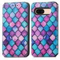 For Google Pixel 8a CaseNeo Colorful Magnetic Leather Phone Case(Purple Scales)