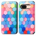 For Google Pixel 8a CaseNeo Colorful Magnetic Leather Phone Case(Colorful Cube)