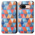 For Google Pixel 6a CaseNeo Colorful Magnetic Leather Phone Case(Rhombus Mandala)