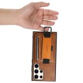 For Samsung Galaxy S24 Ultra 5G Suteni H13 Card Wallet Wrist Strap Holder PU Phone Case(Brown)