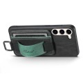 For Samsung Galaxy S24+  5G Suteni H13 Card Wallet Wrist Strap Holder PU Phone Case(Black)