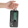 For Samsung Galaxy S24+  5G Suteni H13 Card Wallet Wrist Strap Holder PU Phone Case(Black)