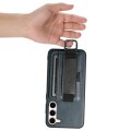 For Samsung Galaxy S24  5G Suteni H13 Card Wallet Wrist Strap Holder PU Phone Case(Blue)