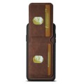 For iPhone X / XS Suteni H02 Litchi Leather Card Wallet Stand Back Phone Case(Brown)