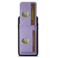 For iPhone X / XS Suteni H02 Litchi Leather Card Wallet Stand Back Phone Case(Purple)