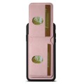 For iPhone XR Suteni H02 Litchi Leather Card Wallet Stand Back Phone Case(Pink)