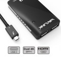 WAVLINK WL-UTA01H Type-C Thunderbolt 3 to Dual HDMI Multi-Screen Extender Splitter Adapter