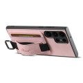 For Samsung Galaxy S24 Ultra 5G Suteni H13 Litchi Leather Wrist Strap Wallet Back Phone Case(Pink)