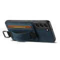 For Samsung Galaxy S23+ 5G Suteni H13 Litchi Leather Wrist Strap Wallet Back Phone Case(Blue)