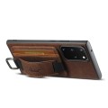 For Samsung Galaxy Note20 Ultra 5G Suteni H13 Litchi Leather Wrist Strap Wallet Back Phone Case(Brow