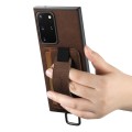 For Samsung Galaxy Note20 5G Suteni H13 Litchi Leather Wrist Strap Wallet Back Phone Case(Brown)