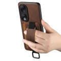 For Honor 90 Pro Suteni H13 Litchi Leather Wrist Strap Wallet Back Phone Case(Brown)