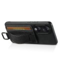 For Honor 90 Suteni H13 Litchi Leather Wrist Strap Wallet Back Phone Case(Black)