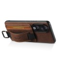 For Honor 70 Pro Suteni H13 Litchi Leather Wrist Strap Wallet Back Phone Case(Brown)