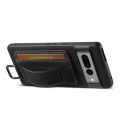 For Google Pixel 8a Suteni H13 Litchi Leather Wrist Strap Wallet Back Phone Case(Black)