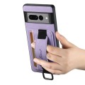For Google Pixel 8a Suteni H13 Litchi Leather Wrist Strap Wallet Back Phone Case(Purple)