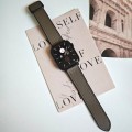 For Apple Watch Series 9 41mm Fold Magnetic Square Buckle PU Silicone Watch Band(Dark Brown)