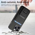 For iPhone 7 / 8 / SE 2022 Carbon Fiber Card Bag Fold Stand Phone Case(Black)