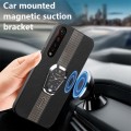 For Motorola Moto G8 Plus Magnetic Litchi Leather Back Phone Case with Holder(Black)