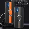 For Motorola Moto G9 Plus Magnetic Litchi Leather Back Phone Case with Holder(Orange)