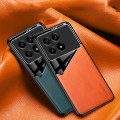 For Xiaomi Redmi K70 All-inclusive Leather Organic Glass Phone Case with Metal Iron Sheet(Green)