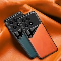 For Xiaomi Redmi K70 All-inclusive Leather Organic Glass Phone Case with Metal Iron Sheet(Black)
