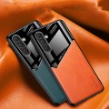 For Samsung Galaxy S24+ 5G All-inclusive Leather Organic Glass Phone Case with Metal Iron Sheet(Blac