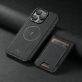 For iPhone 15 Pro Max Suteni H17 Litchi Texture Leather MagSafe Detachable Wallet Phone Case(Black)