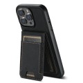 For iPhone 15 Pro Max Suteni H17 Litchi Texture Leather MagSafe Detachable Wallet Phone Case(Black)